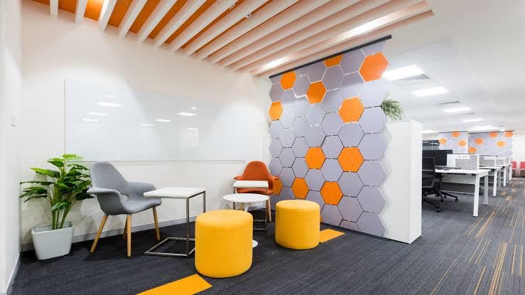 Branded workplace interior